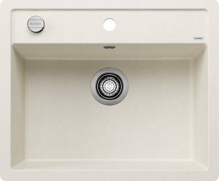 Blanco DALAGO 6-F Lavello 1 Vasca Filotop Soft White 605x500 mm in Silgranit®