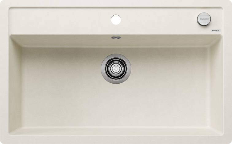 Blanco DALAGO 8-F Lavello Filotop 1 Vasca Soft White 80.5x50 cm in Silgranit