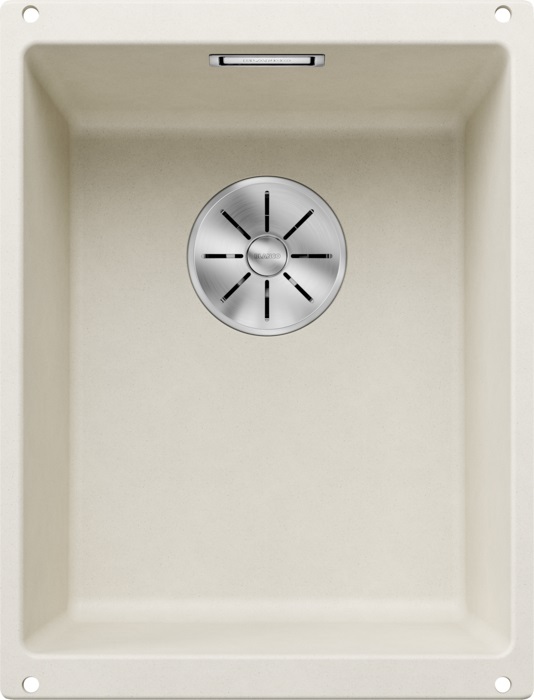 BLANCO SUBLINE 320-U Lavello Sottotop 1 Vasca in Silgranit® Soft White 35x46 cm con Profondità 190 mm e Piletta da 3½