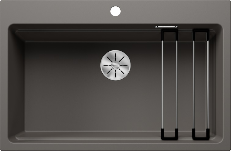 BLANCO ETAGON 8 Lavello da Incasso Sopratop 1 Vasca 78x51 cm in Silgranit Grigio Vulcano