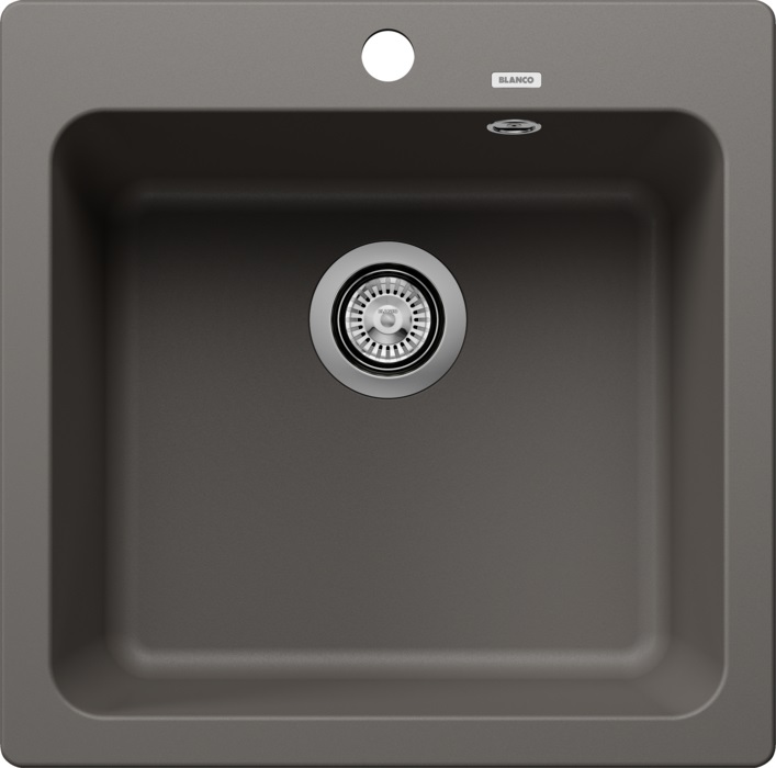 Blanco Naya 5 Lavello Sopratop 1 Vasca in Silgranit Grigio Vulcano - 51.5 x 51 cm