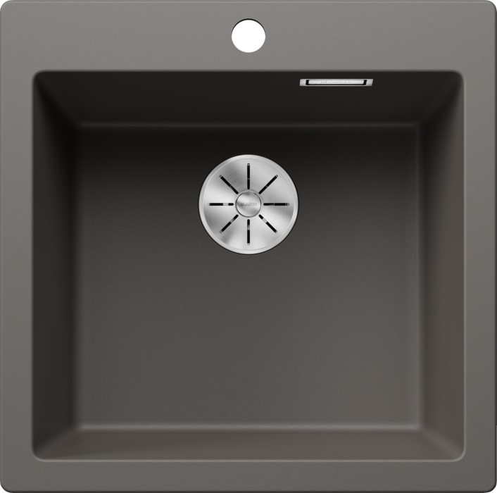Blanco PLEON 5 Lavello 1 Vasca Sopratop 51.5x51 cm in Silgranit Grigio Vulcano