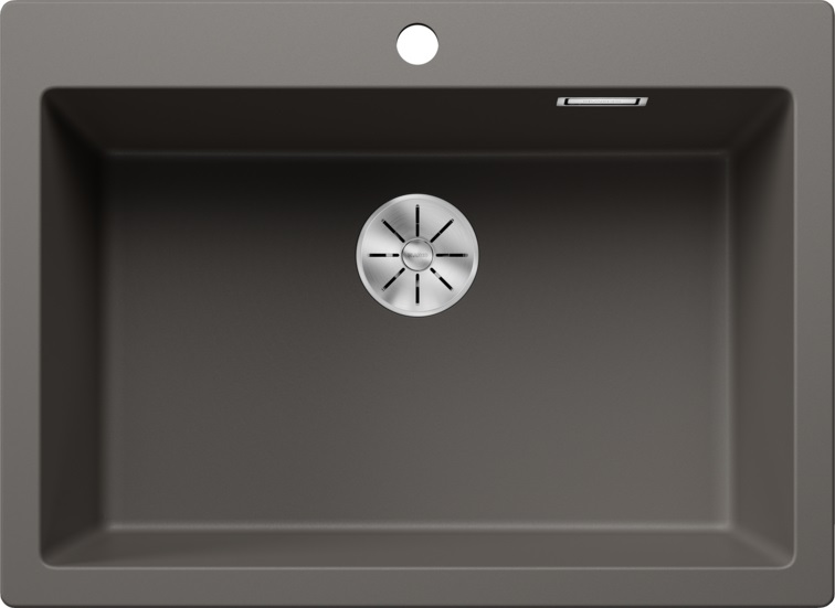 Blanco PLEON 8 Lavello 1 Vasca Sopratop 70x51 cm in Silgranit Grigio Vulcano