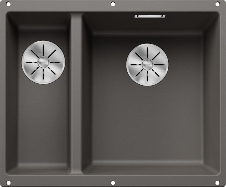 BLANCO SUBLINE 340/160-U Lavello Sottotop Grigio Vulcano con Vasca Destra - 55.5x46 cm, Silgranit
