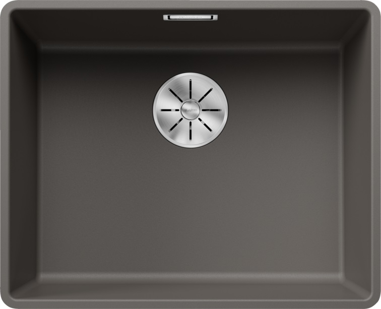 BLANCO SUBLINE 500-F Lavello Filotop 1 Vasca 527x427 mm in Silgranit Grigio Vulcano