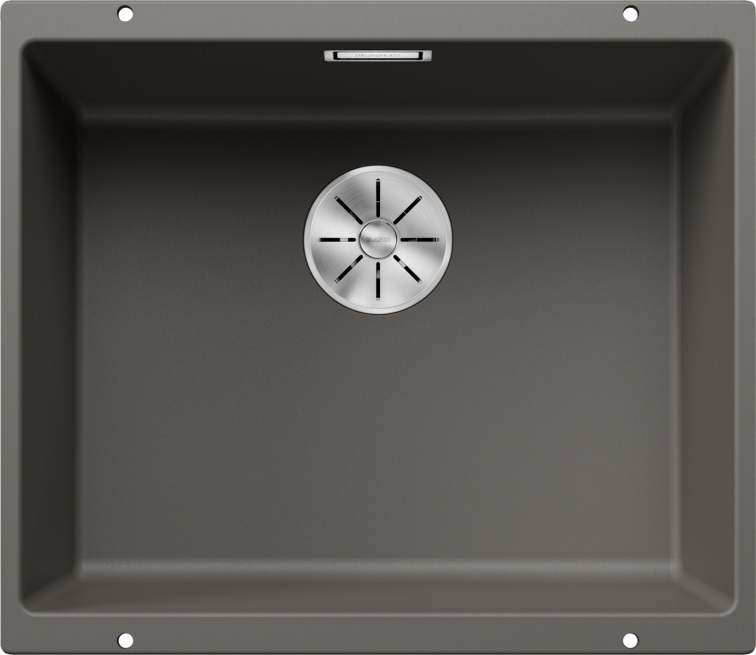 Blanco SUBLINE 500-U Lavello Sottotop 1 Vasca 53 x 46 cm in Silgranit Grigio Vulcano