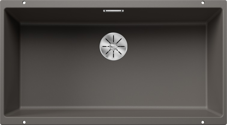 Blanco Subline 800-U Lavello Sottotop 83x46 cm Grigio Vulcano in Silgranit®