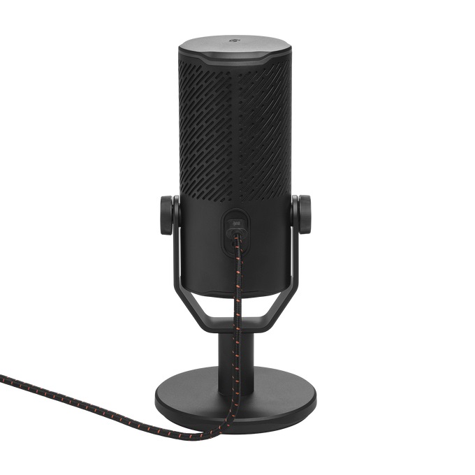 JBL Quantum Stream Studio - Microfono a Condensatore USB Professionale Nero con Capsula Tripla, 4 Pattern Polari e VU Meter RGB