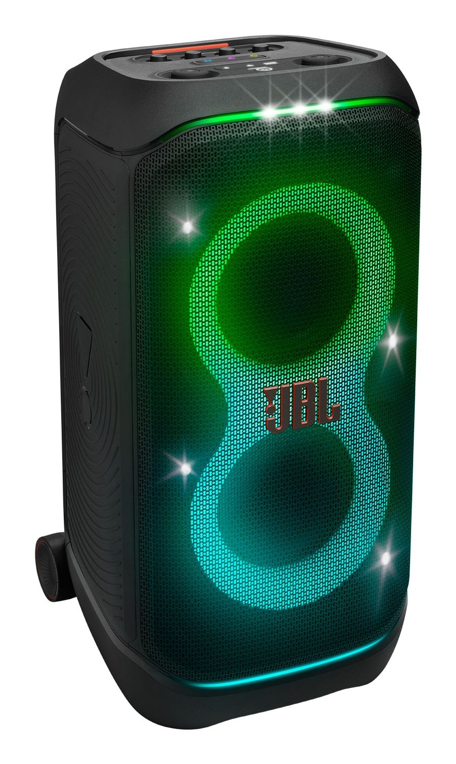 JBL PartyBox Stage 320 Altoparlante da festa Nero 240 W, Bluetooth, Impermeabile IPX4, Effetti di Luce, 18 Ore di Autonomia