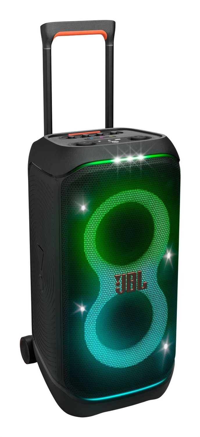 JBL PartyBox Stage 320 Altoparlante da festa Nero 240 W, Bluetooth, Impermeabile IPX4, Effetti di Luce, 18 Ore di Autonomia