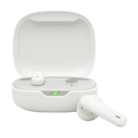 JBL Vibe Flex 2 Auricolari True Wireless Stereo (TWS) Bianco con Bluetooth 5.3, Autonomia Fino a 40 Ore, Smart Ambient e 4 Microfoni Integrati