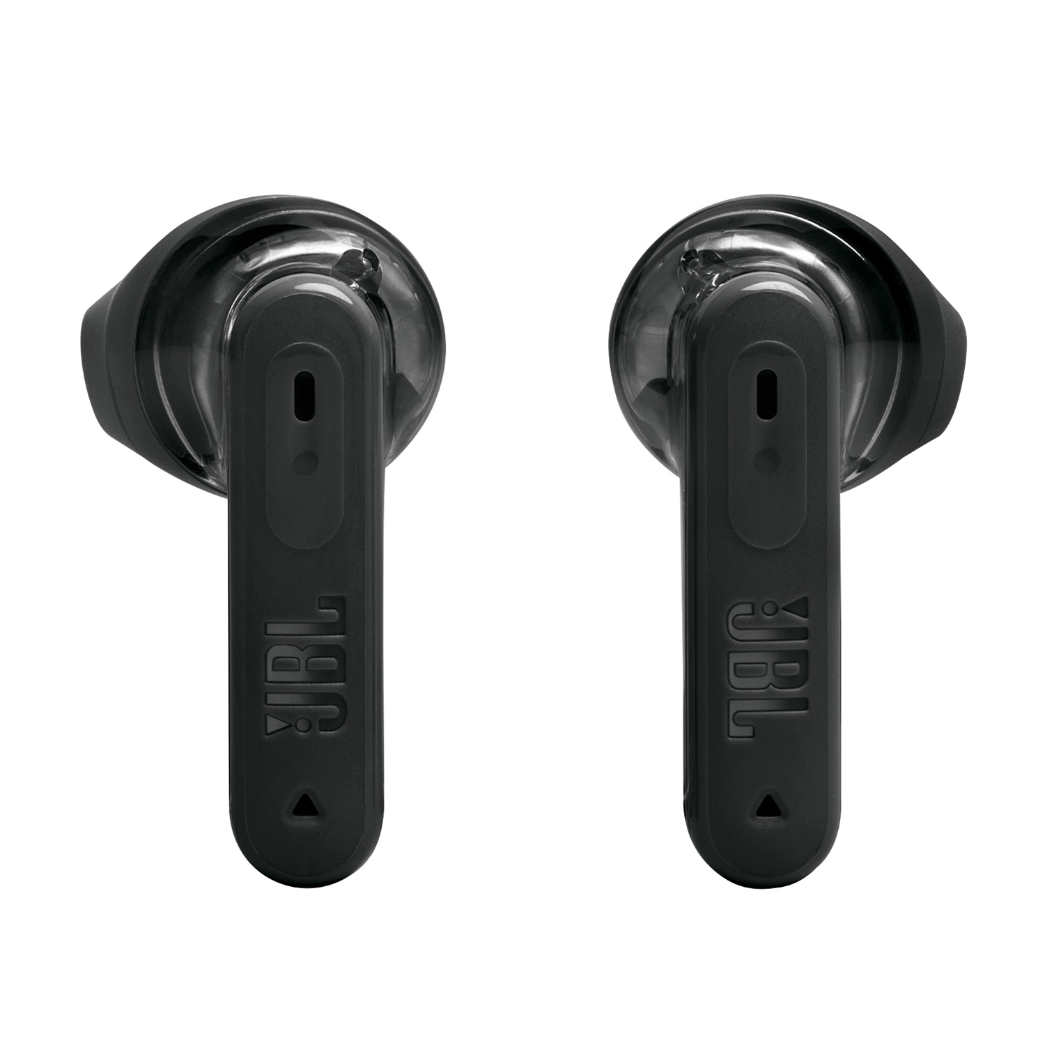 JBL Tune Flex 2 Ghost Edition Auricolari True Wireless Stereo (TWS) con Cancellazione del Rumore, 48 Ore di Autonomia, Resistenti ad Acqua e Polvere IP54, Design Aperto a Stick, Nero e Trasparente