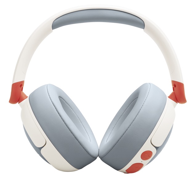 JBL Junior 470NC Cuffie Over-Ear Bluetooth Wireless per Bambini con Cancellazione Attiva del Rumore, Microfono Integrato, 50 Ore di Autonomia, Safe Sound, Bianco
