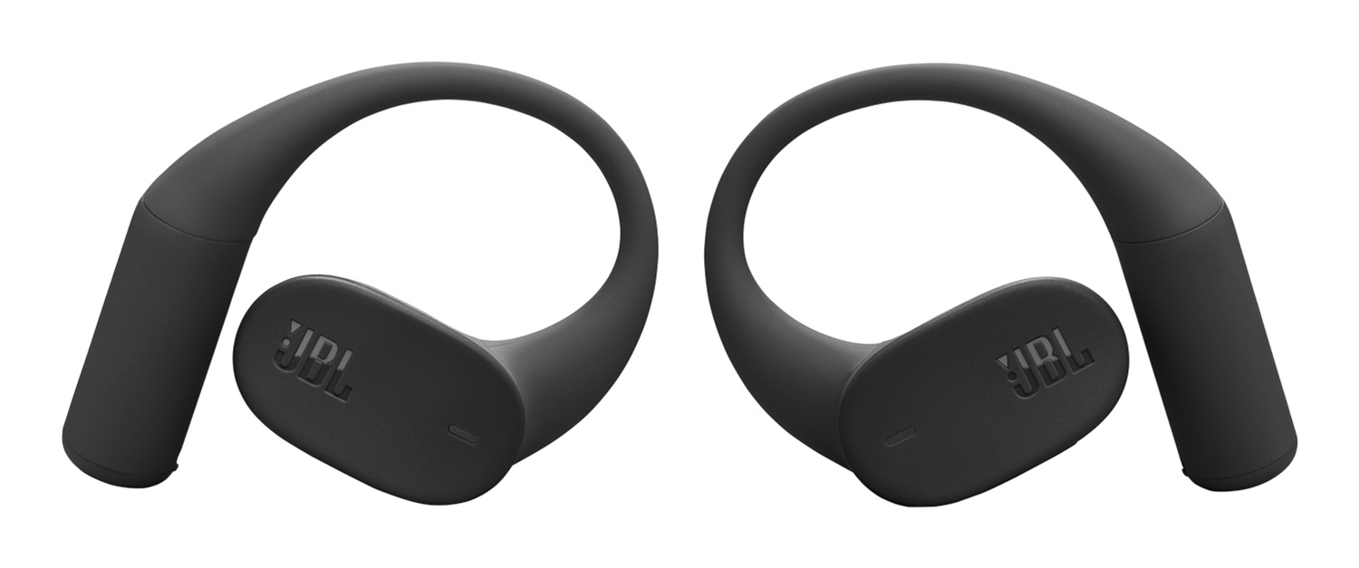 JBL Sense Lite Auricolari Bluetooth True Wireless Open-Ear Nero con Tecnologia OpenSound e 32H di Autonomia