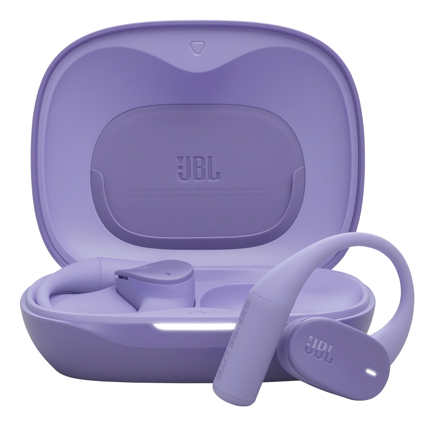 JBL Sense Lite - Cuffie Open-Ear True Wireless con Archetto, Tecnologia JBL OpenSound, 32H di Autonomia, Impermeabili IP54, Compatibili con App JBL Headphones, Viola