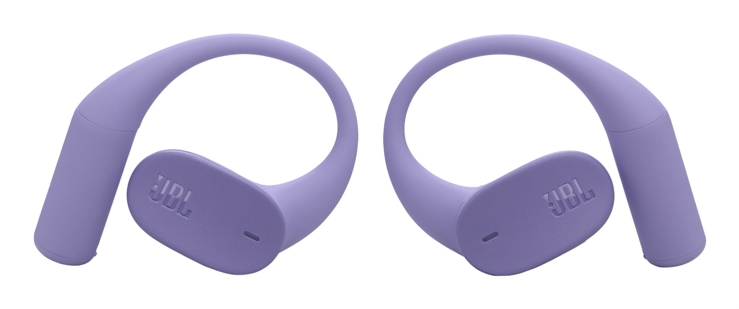 JBL Sense Lite - Cuffie Open-Ear True Wireless con Archetto, Tecnologia JBL OpenSound, 32H di Autonomia, Impermeabili IP54, Compatibili con App JBL Headphones, Viola