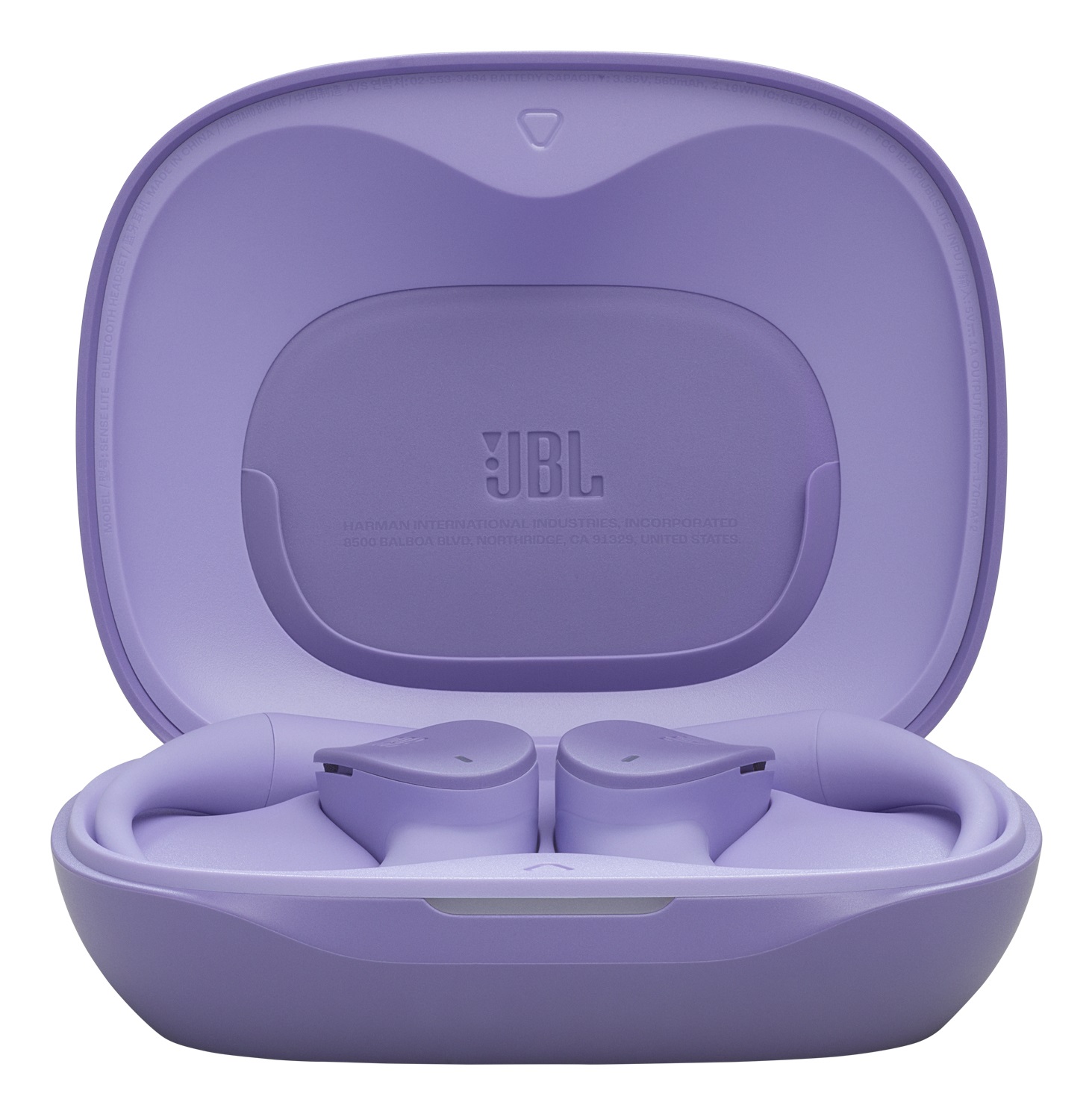 JBL Sense Lite - Cuffie Open-Ear True Wireless con Archetto, Tecnologia JBL OpenSound, 32H di Autonomia, Impermeabili IP54, Compatibili con App JBL Headphones, Viola