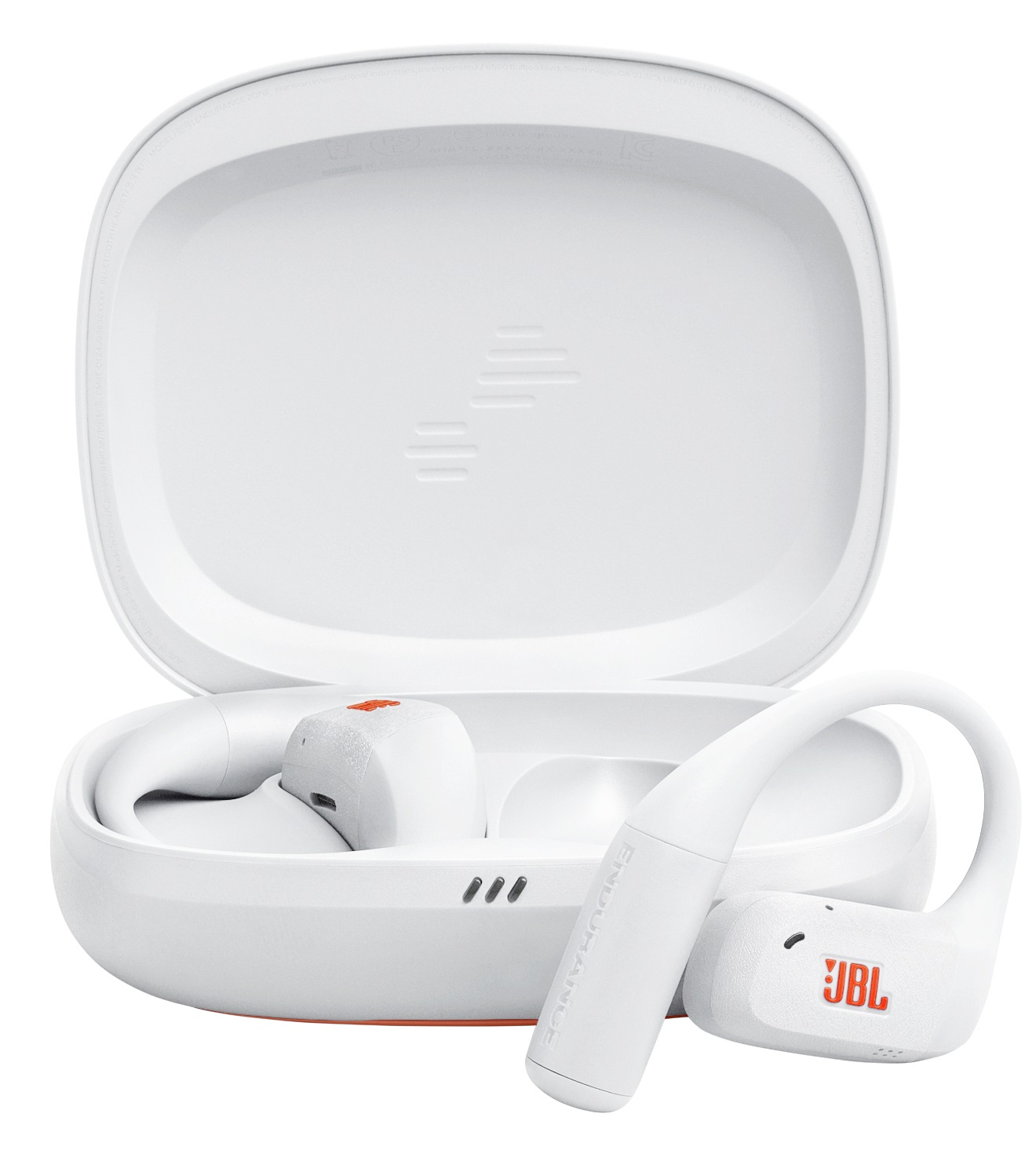 JBL Endurance Zone - Cuffie Sportive Open-Ear True Wireless con Archetto Ergonomico, Suono JBL OpenSound, 32H Autonomia, Impermeabili IP68, Compatibili con App JBL Headphones, Bianco