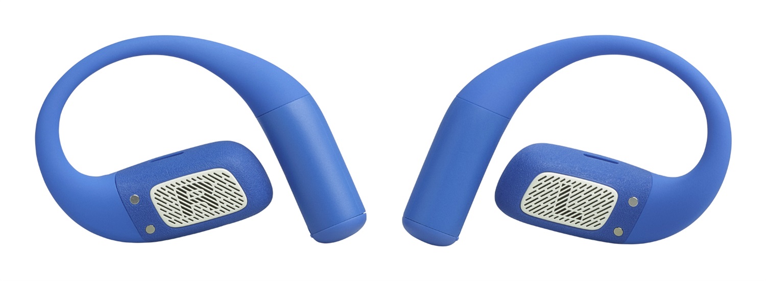 JBL Endurance Zone - Cuffie Sportive True Wireless Open-Ear con Archetto Ergonomico, 32H Autonomia, IP68 Impermeabili, Blu