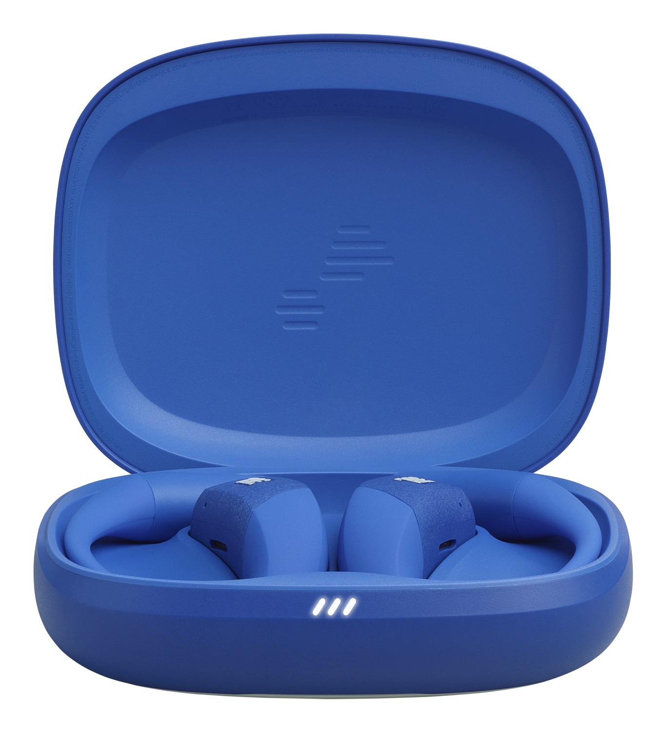 JBL Endurance Zone - Cuffie Sportive True Wireless Open-Ear con Archetto Ergonomico, 32H Autonomia, IP68 Impermeabili, Blu