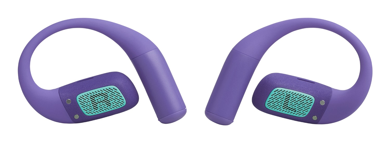JBL Endurance Zone - Cuffie Sportive True Wireless Open-Ear con 32H di Autonomia, Impermeabili IP68 e Archetto Ergonomico, Viola