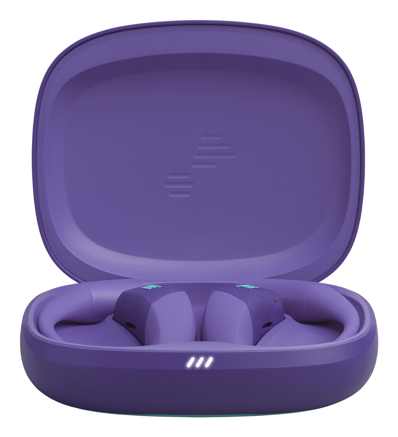 JBL Endurance Zone - Cuffie Sportive True Wireless Open-Ear con 32H di Autonomia, Impermeabili IP68 e Archetto Ergonomico, Viola