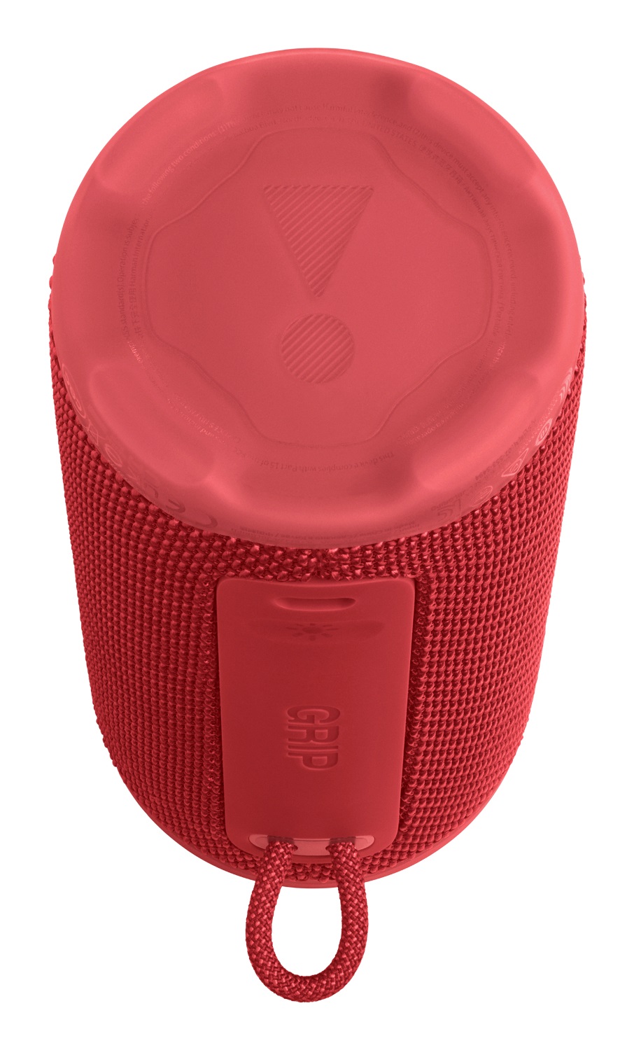 JBL Grip Speaker Bluetooth Compatto Rosso 16 W - Resistente ad Acqua e Polvere, 14 Ore di Autonomia, Luce Ambientale