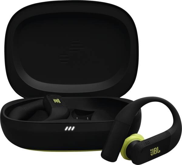 JBL Endurance Peak 4 Auricolari Sportivi True Wireless In-Ear con Cancellazione del Rumore, Bluetooth 5.3, Autonomia di 48 Ore, Resistenza IP68, Suono Pure Bass, Nero/Giallo