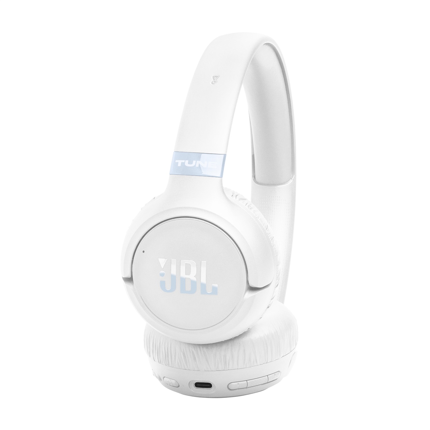 JBL Tune 680 NC Cuffie On-Ear Bluetooth Wireless con Cancellazione Adattiva del Rumore, Smart Ambient, JBL Pure Bass Sound, fino a 76 Ore di Autonomia, Google Fast Pair, Microsoft Swift Pair - Bianco