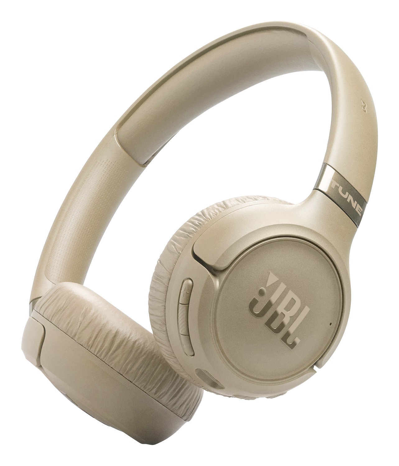 JBL Tune 680NC Cuffie On-Ear Wireless Bluetooth Beige con Cancellazione Adattiva del Rumore e Autonomia Fino a 76 Ore