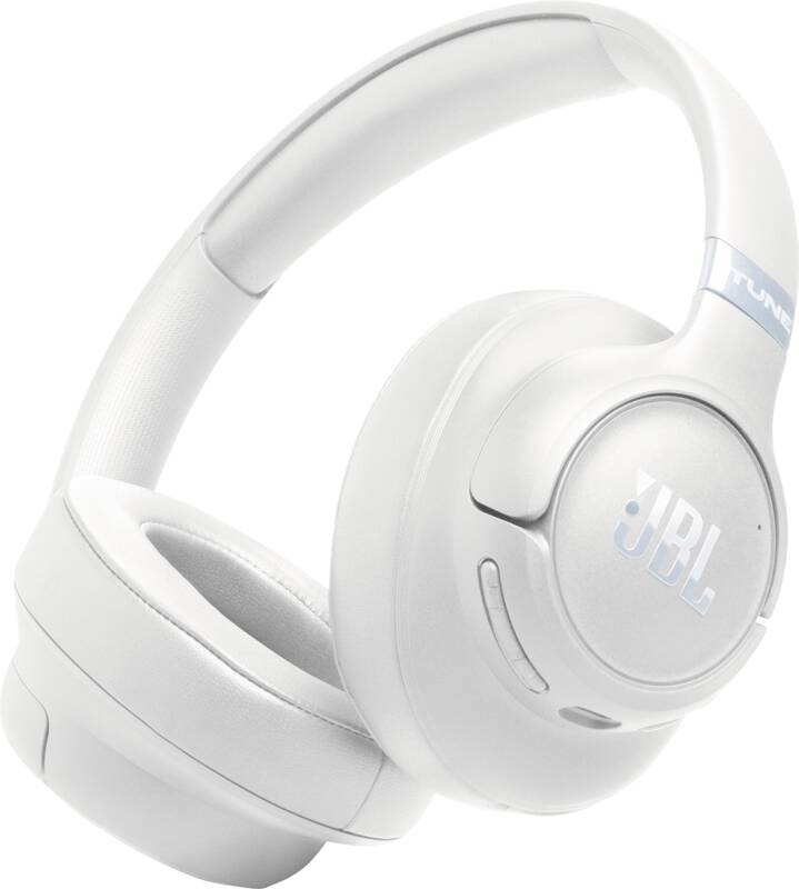 JBL Tune 780NC - Cuffie Over-Ear Wireless con Cancellazione Adattiva del Rumore, JBL Pure Bass e Autonomia Fino a 76 Ore - Bianco