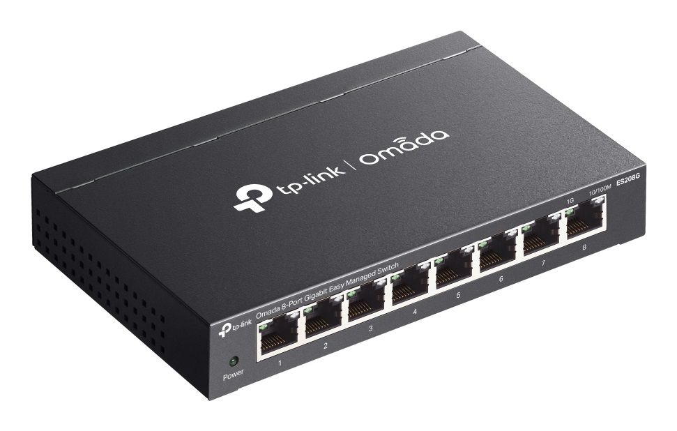 TP-Link Omada ES208G Switch Gestito L2 8 Porte Gigabit Ethernet (10/100/1000) con Gestione Cloud e Funzionalità QoS