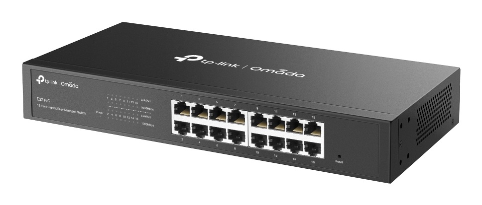 TP-Link Omada ES216G Switch Gestito 16 Porte Gigabit Ethernet (10/100/1000) Rack 1U con QoS e VLAN