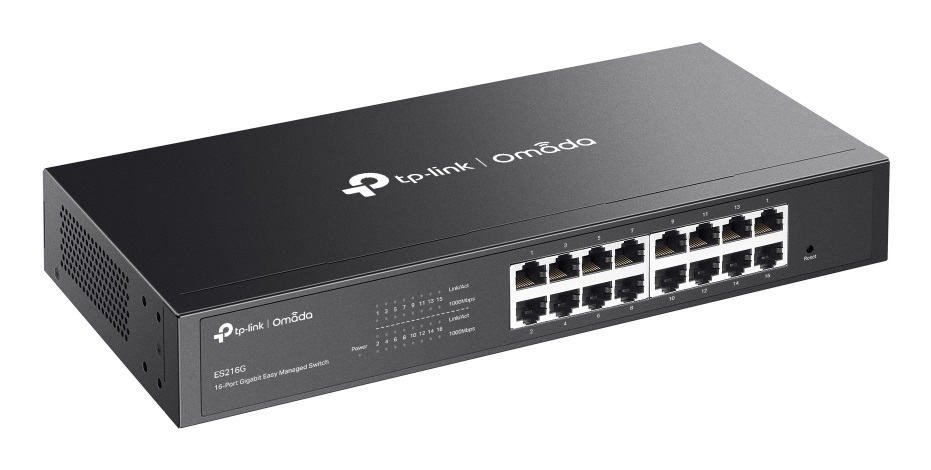 TP-Link Omada ES216G Switch Gestito 16 Porte Gigabit Ethernet (10/100/1000) Rack 1U con QoS e VLAN