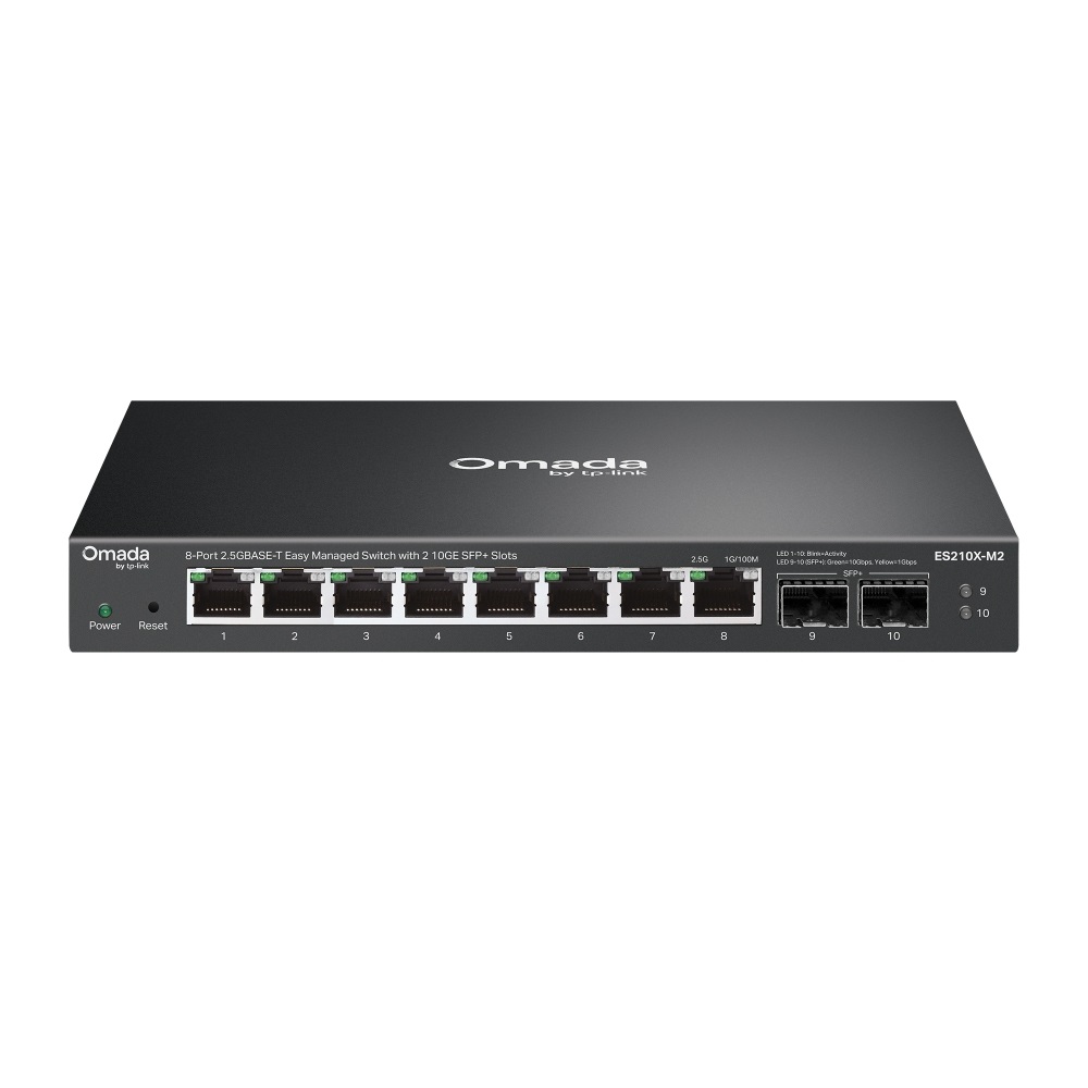 TP-Link ES210X-M2 Switch di Rete Gestito 2.5G Ethernet (100/1000/2500) con 8 Porte RJ45, Montaggio da Desktop/Parete e Rack