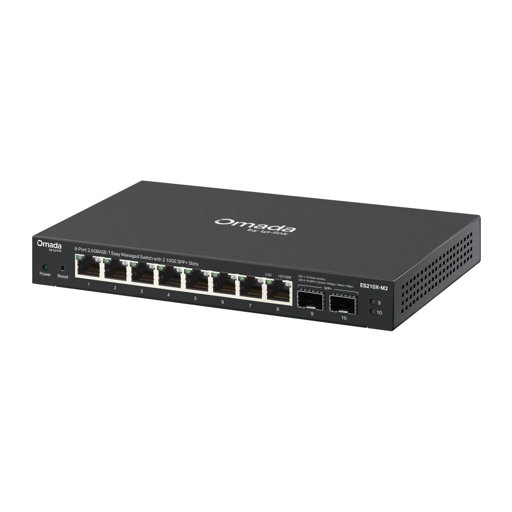 TP-Link ES210X-M2 Switch di Rete Gestito 2.5G Ethernet (100/1000/2500) con 8 Porte RJ45, Montaggio da Desktop/Parete e Rack