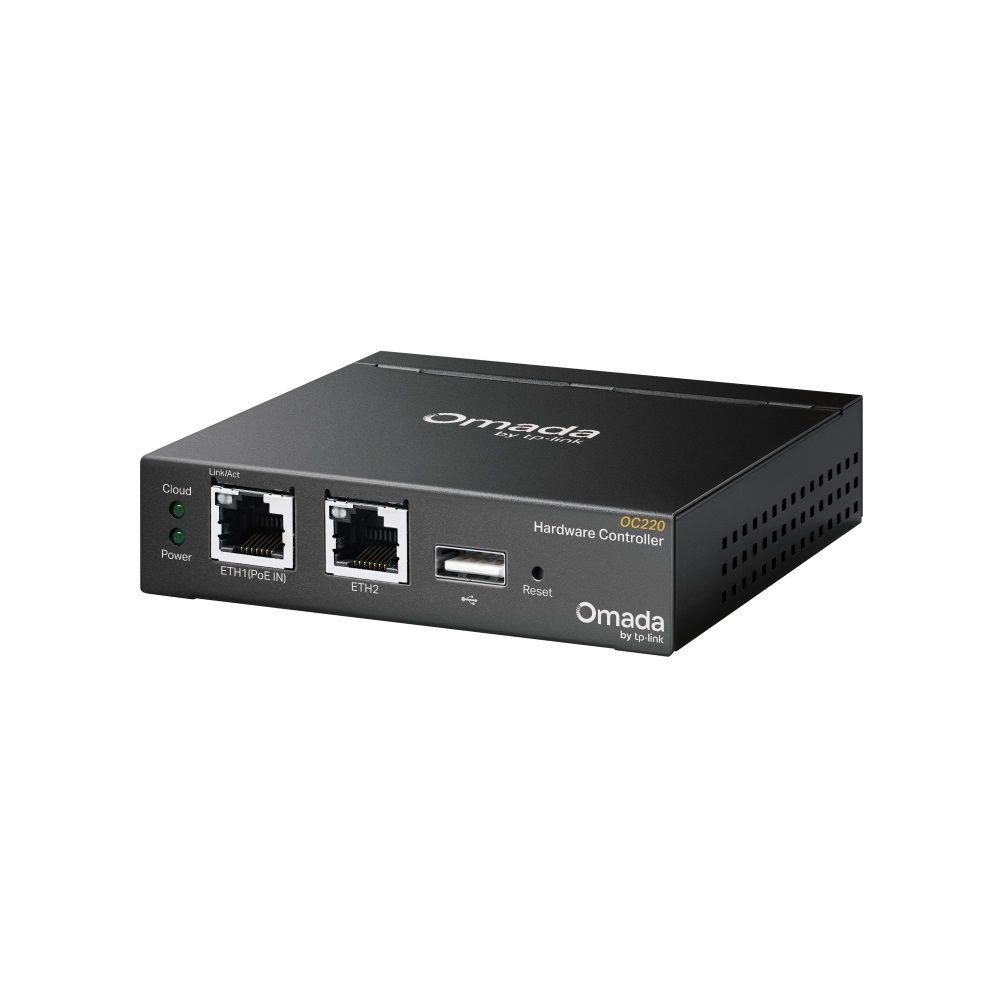 TP-Link Omada OC220 - Controller di rete con 2 porte Ethernet 10/100/1000, compatibile con vari sistemi operativi, colore Nero