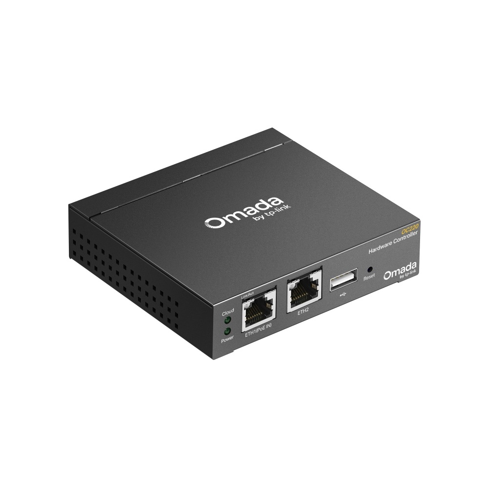 TP-Link Omada OC220 - Controller di rete con 2 porte Ethernet 10/100/1000, compatibile con vari sistemi operativi, colore Nero