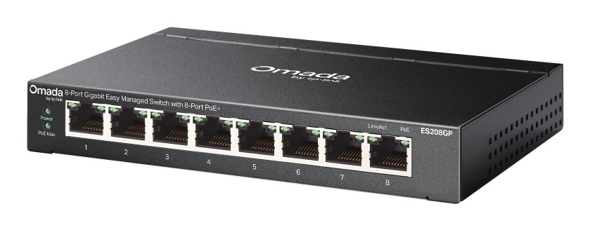TP-Link Omada ES208GP Switch Gestito L2 8 Porte Gigabit PoE