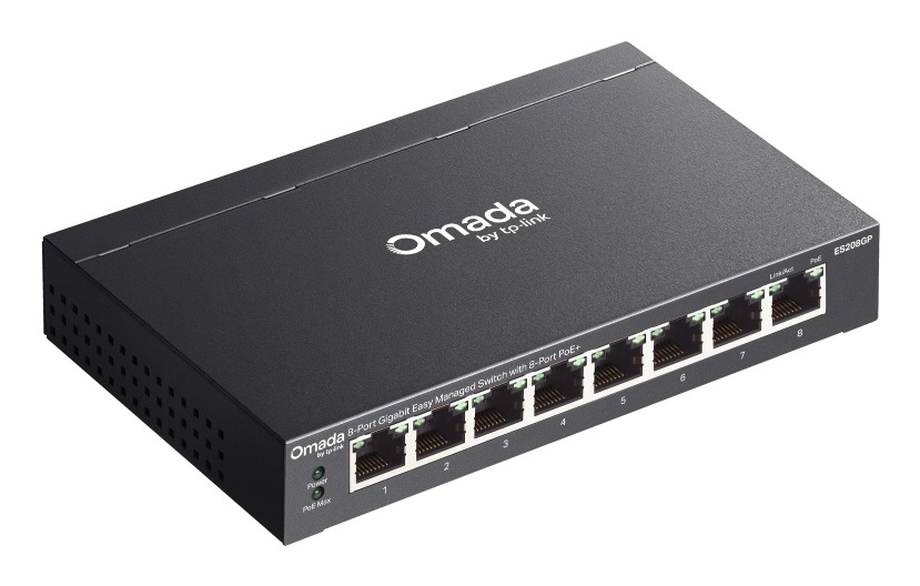 TP-Link Omada ES208GP Switch Gestito L2 8 Porte Gigabit PoE