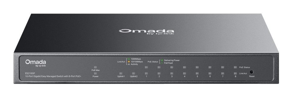 TP-Link Omada ES210GP Switch di rete Gestito L2 Gigabit Ethernet con Power over Ethernet (PoE) - Montaggio DIN rail e rack