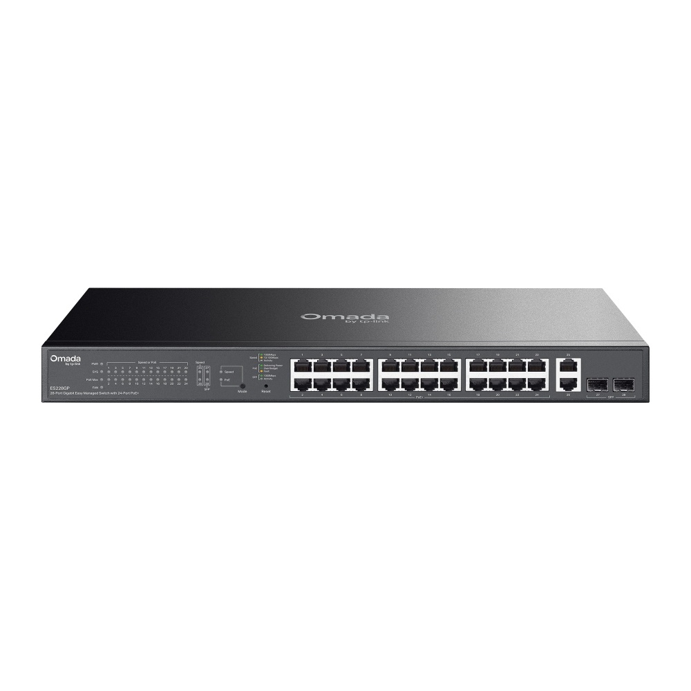 TP-LINK Omada ES228GP Switch di Rete Gestito L2 Gigabit con 28 Porte e 24 Porte PoE