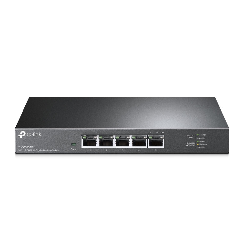 TP-Link TL-SG105-M2 Switch Ethernet 2.5 Gigabit 5 Porte Non Gestito, Plug & Play, Silenzioso, Ideale per Casa e Ufficio