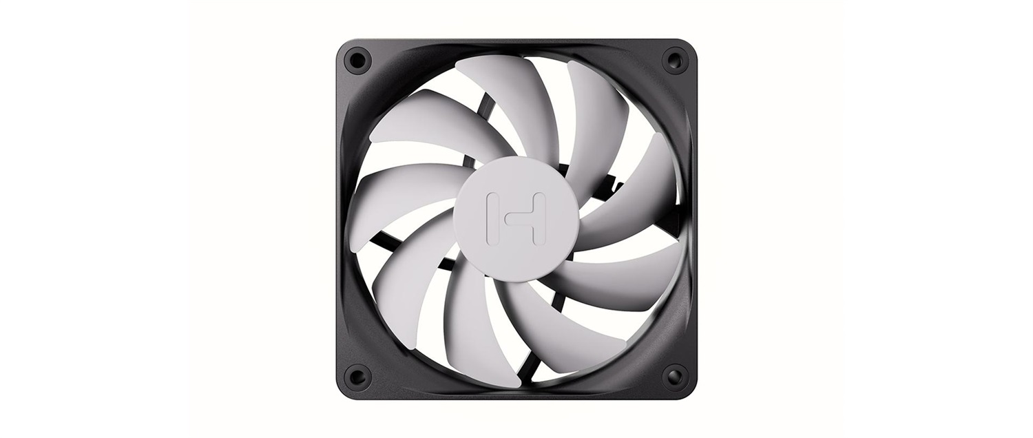 HYTE FA12 Ventilatore 120mm PWM - 1500 Giri/min, Flusso d'aria 72 pdc/min, Cuscinetto FDB, Nero e Grigio, Kit da 3