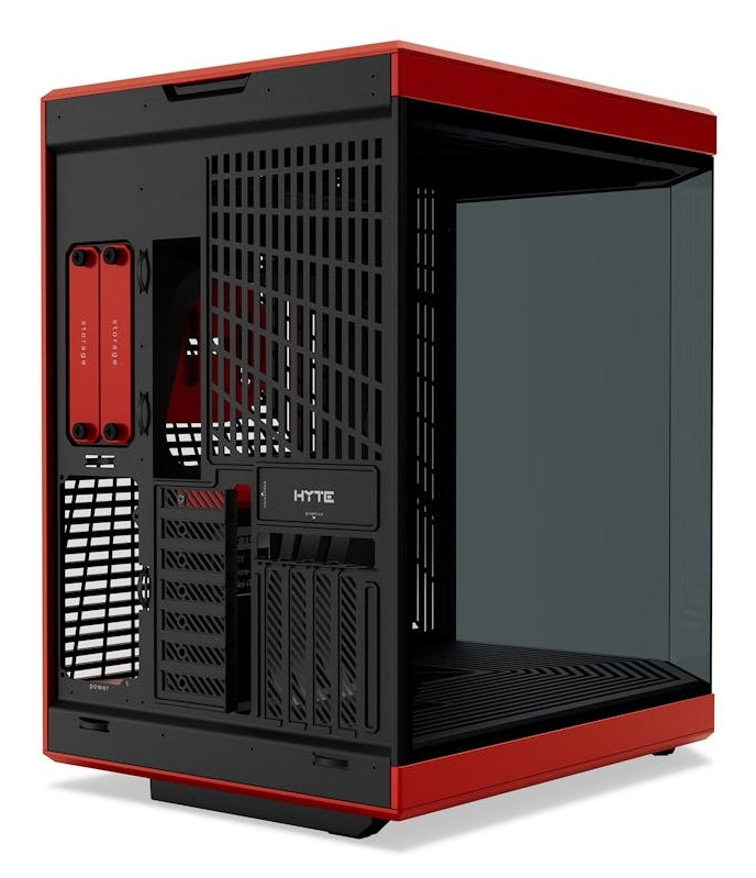 HYTE Y70 Midi Tower PC Case Nero/Rosso con Vetro Temperato e Supporto per Ventole 120/140 mm