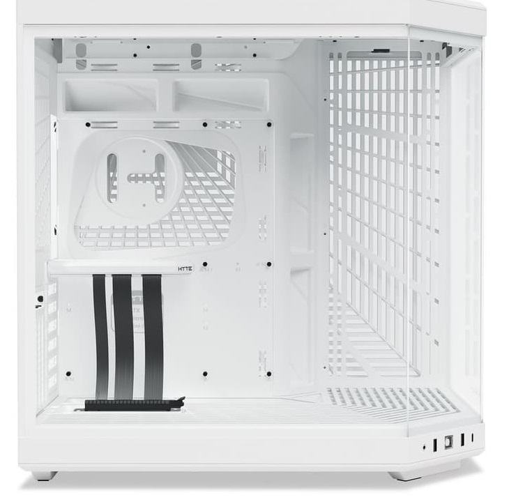 HYTE Y70 Midi Tower Bianco - Case ATX con Doppio Pannello in Vetro Temperato e Supporto per Fino a 4 Slot GPU