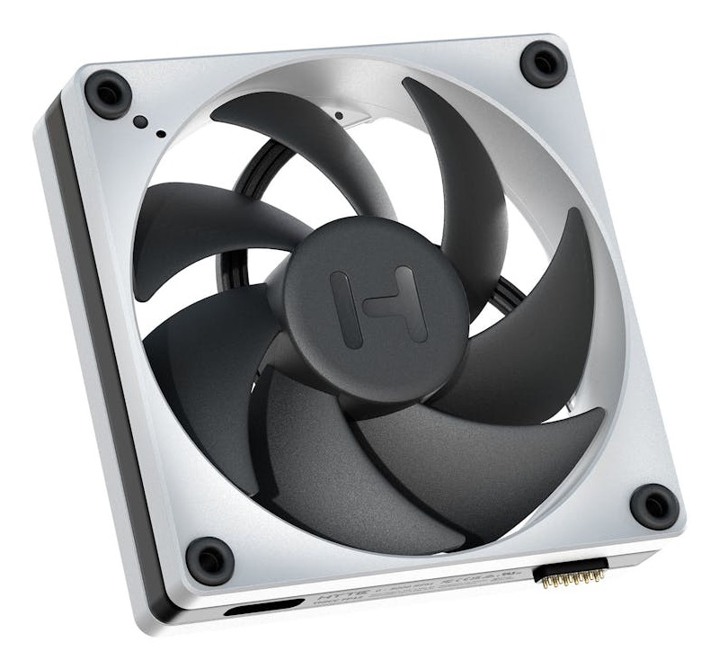 HYTE THICC FP12 Ventilatore per Computer 12 cm PWM - Pack da 3 Pezzi, Nero e Bianco, Alta Velocità 3000 RPM