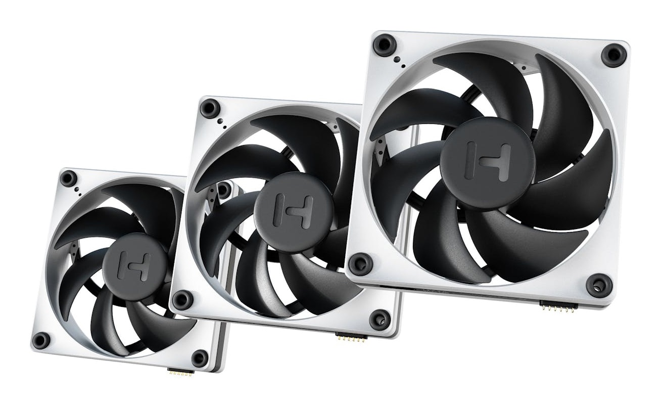 HYTE THICC FP12 Ventilatore 12 cm Nero e Bianco - Set da 3 Pezzi con Nexus Portal