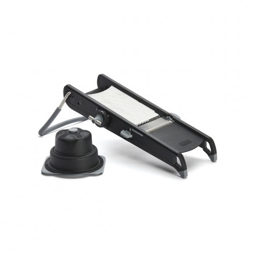 De Buyer Mandolina Swing Plus 2015.03 - Affettatrice Manuale in Acciaio Inox per Fette Lisce e Ondulate, Tagli Julienne da 4 o 10 mm, Taglio Waffle