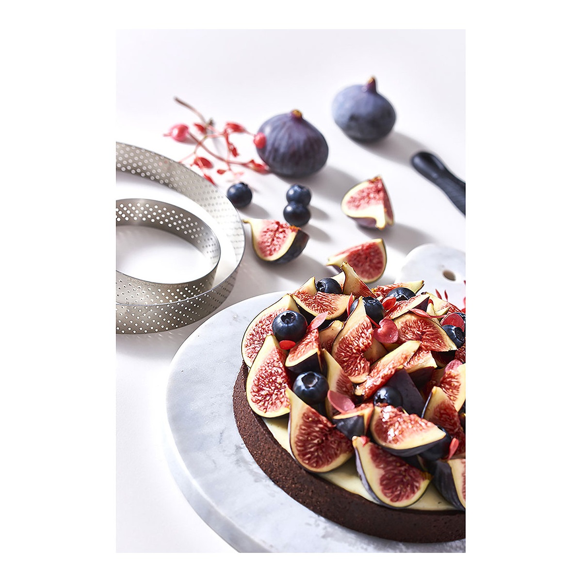 DE BUYER Stampo Tondo Forato in Acciaio Inox 15,5 cm - Ideale per Crostate e Torte